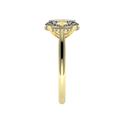 Hidden Halo Diamond Ring | Custom Center Stone