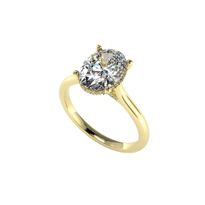 Hidden Halo Diamond Ring | Custom Center Stone