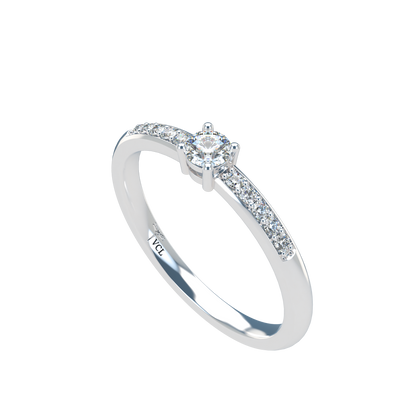 12pts diamond 4 Prongs Solitaire ring