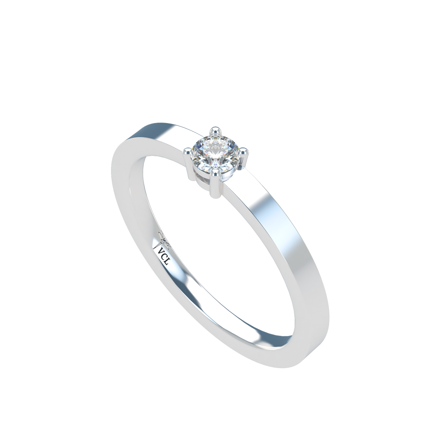 12pts diamond 4 Prongs Solitaire ring
