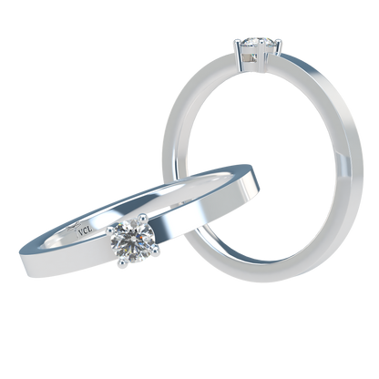 12pts diamond 4 Prongs Solitaire ring