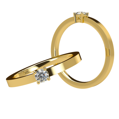 12pts diamond 4 Prongs Solitaire ring