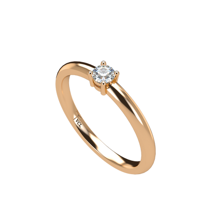 12pts diamond 4 Prongs Solitaire ring