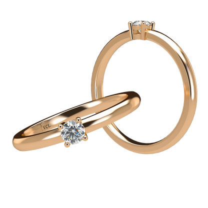 12pts diamond 4 Prongs Solitaire ring