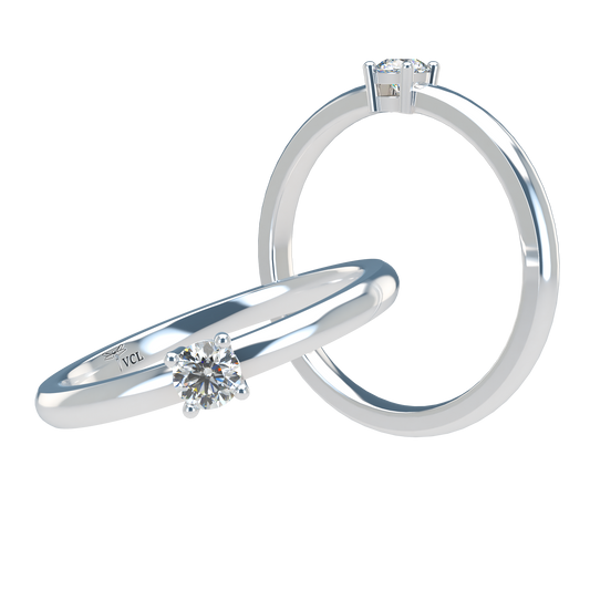 12pts diamond 4 Prongs Solitaire ring