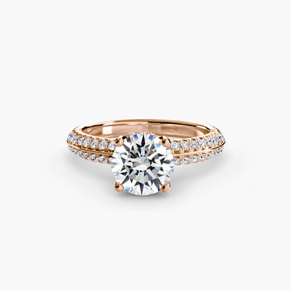 Grand Pavé diamond Solitaire ring