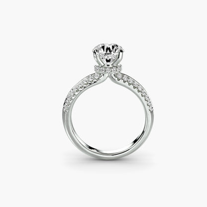Grand Pavé diamond Solitaire ring