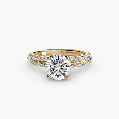 Grand Pavé diamond Solitaire ring