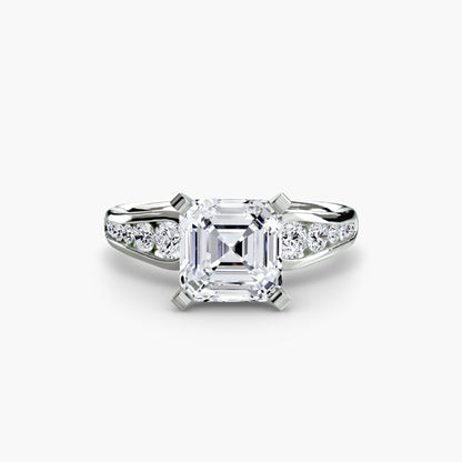 Scintillating Diamond Solitaire ring with Pavé