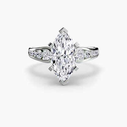 Scintillating Diamond Solitaire ring with Pavé
