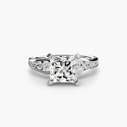 Scintillating Diamond Solitaire ring with Pavé