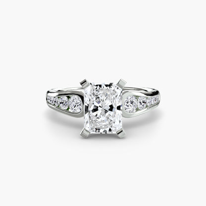 Scintillating Diamond Solitaire ring with Pavé