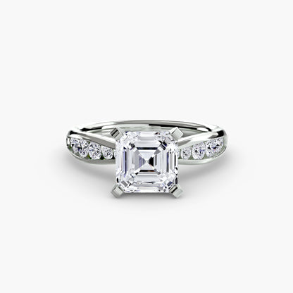 Timeless sparkle diamond solitaire with Pavé