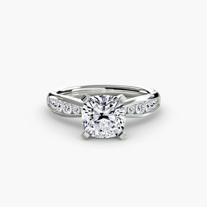 Timeless sparkle diamond solitaire with Pavé