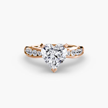 Timeless sparkle diamond solitaire with Pavé
