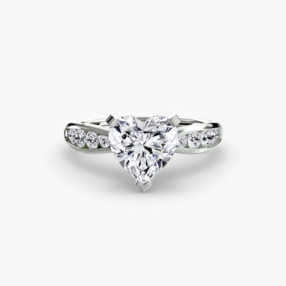 Timeless sparkle diamond solitaire with Pavé