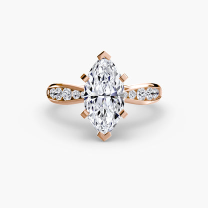 Timeless sparkle diamond solitaire with Pavé
