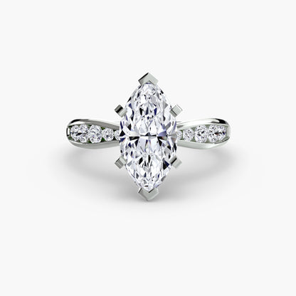 Timeless sparkle diamond solitaire with Pavé