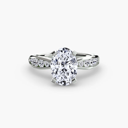 Timeless sparkle diamond solitaire with Pavé