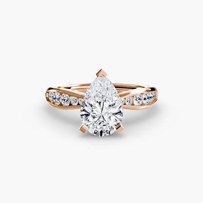 Timeless sparkle diamond solitaire with Pavé