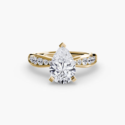 Timeless sparkle diamond solitaire with Pavé
