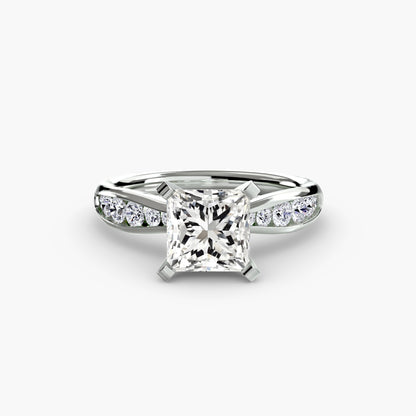 Timeless sparkle diamond solitaire with Pavé