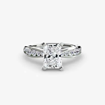 Timeless sparkle diamond solitaire with Pavé