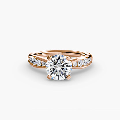 Timeless sparkle diamond solitaire with Pavé
