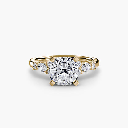 The Floral Accent Solitaire diamond ring