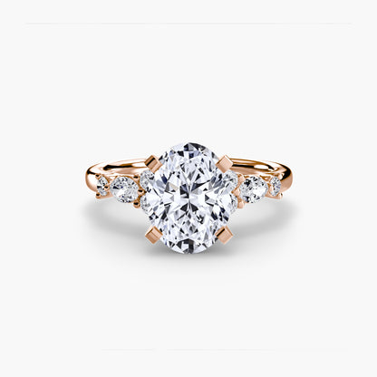 The Floral Accent Solitaire diamond ring