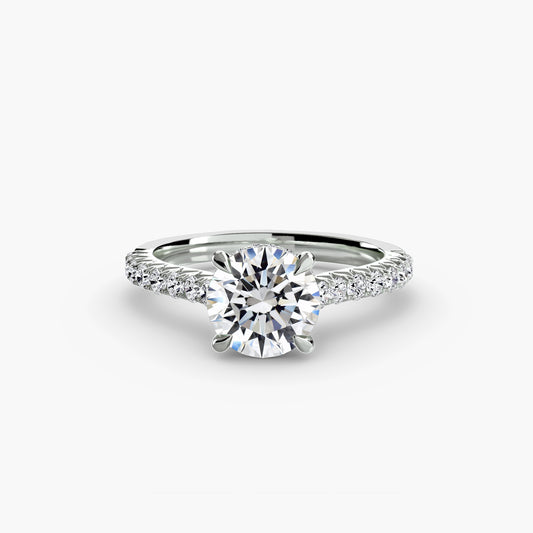 Sovereign diamond Solitaire with Pavé