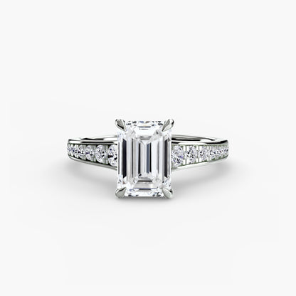 Apex Solitaire diamond ring with Pavé