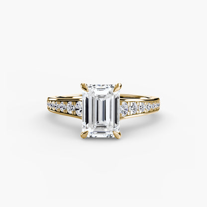 Apex Solitaire diamond ring with Pavé