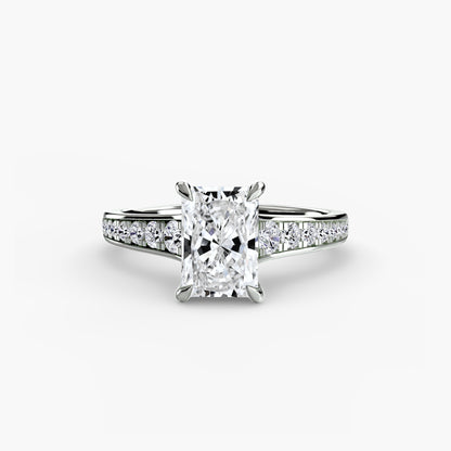 Apex Solitaire diamond ring with Pavé