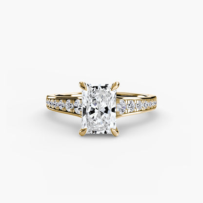 Apex Solitaire diamond ring with Pavé