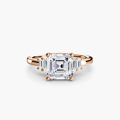 Astoria diamond ring with Baguette Accent