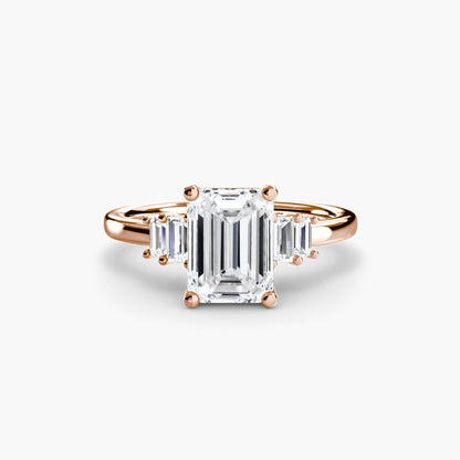 Astoria diamond ring with Baguette Accent