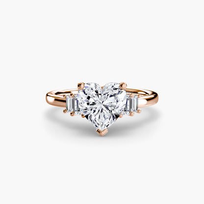 Astoria diamond ring with Baguette Accent