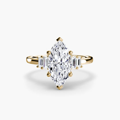 Astoria diamond ring with Baguette Accent