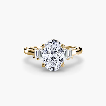 Astoria diamond ring with Baguette Accent