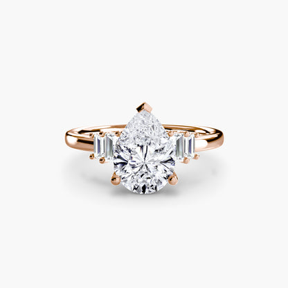 Astoria diamond ring with Baguette Accent