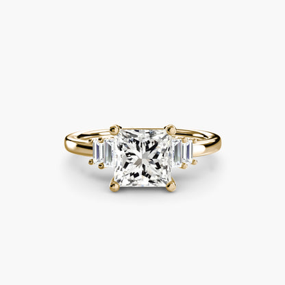 Astoria diamond ring with Baguette Accent