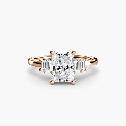 Astoria diamond ring with Baguette Accent
