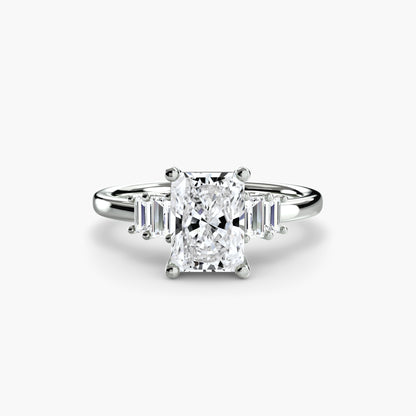 Astoria diamond ring with Baguette Accent