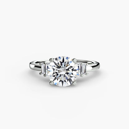 Astoria diamond ring with Baguette Accent