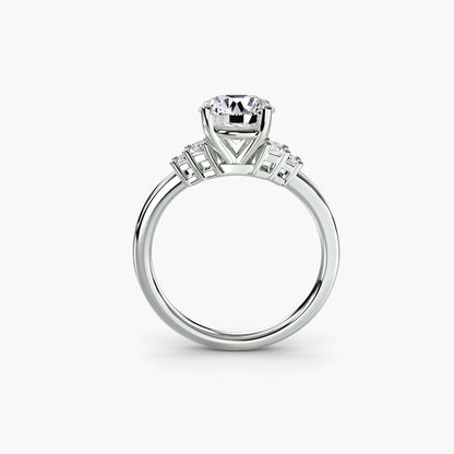 Astoria diamond ring with Baguette Accent