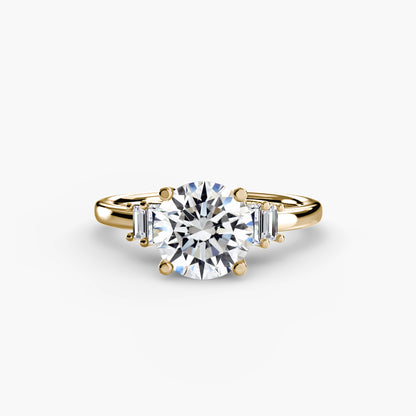 Astoria diamond ring with Baguette Accent