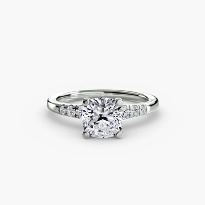 Diamond Solitaire with Shoulder Accents
