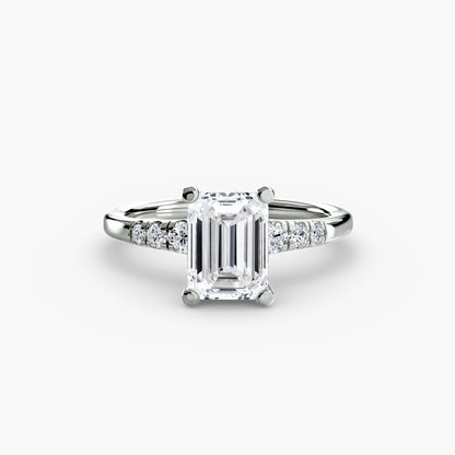Diamond Solitaire with Shoulder Accents