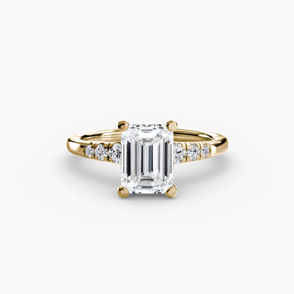 Diamond Solitaire with Shoulder Accents